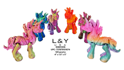 3D Unicorn printed - 12/pk 10bx/cs cs.120