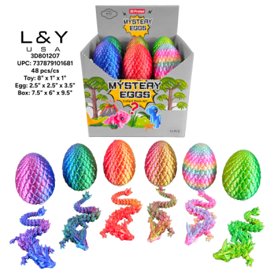 3D Printed Mini Mystery Dragon Eggs - 12/pk 16bx/cs cs.192