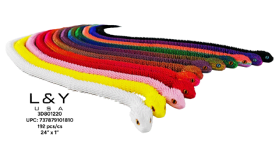 3D Printed Snakes 24" - 12/pk 16bx/cs cs.192