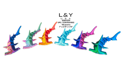 3D Printed Hammerhead Sharks - 12/pk 16bx/cs cs.192