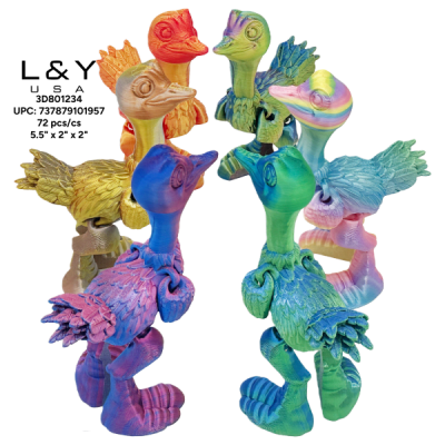 3D Printed Ostrich - 6/pk 12bx/cs cs.72