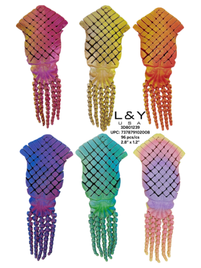 3D Printed Flexi Squid Large - 12/pk 8bx/cs cs.96