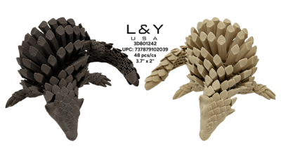 3D Printed Flexi Pangolin - 12/pk 4bx/cs cs.48