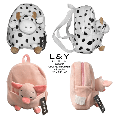 Farm Mix Animal Backpack with leash - 6/pk 8bx/cs cs.48