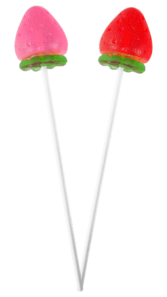 Strawberry Hard Candy Lollipop - 12/pk 12bx/cs cs.144