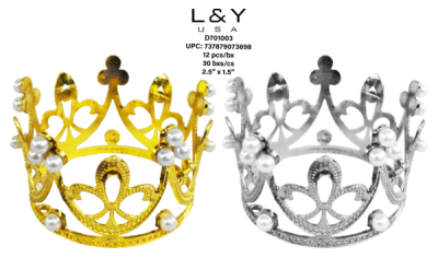 Medium Floral Crown Decor 2.5" - 12/pk 30bx/cs cs.360