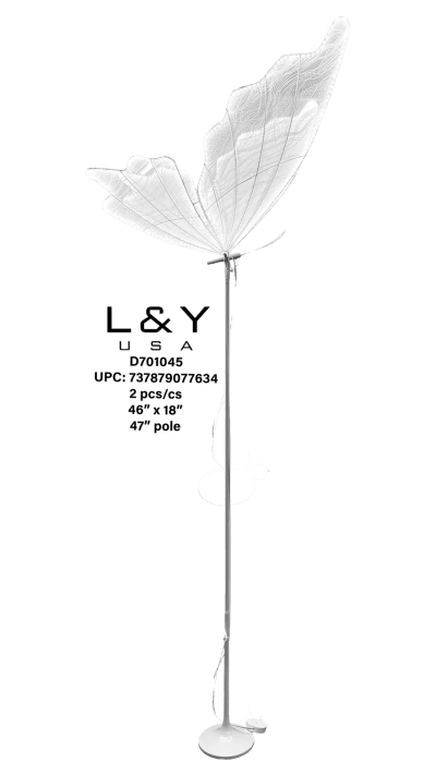 Light Up Butterfly 47.2' White Color - 1/pk 2bx/cs cs.2