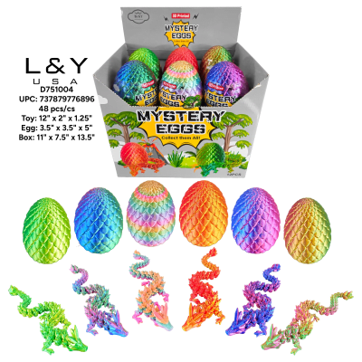 New 3D Printed Dragons & Eggs - 12/pk 4bx/cs cs.48