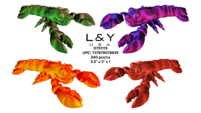 3D Printed Lobsters - 12/pk 16bx/cs cs.192
