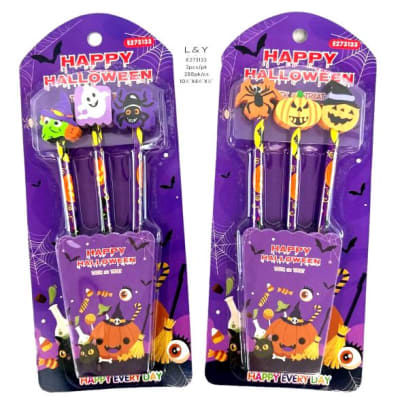 Halloween Styled Pencil w/ Detachable Eraser - 12/pk 24bx/cs cs.288