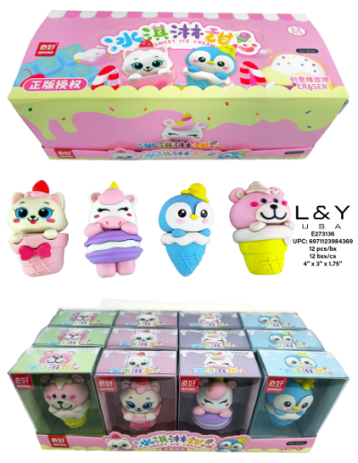 Sweet Ice cream Erase - 12/pk 12bx/cs cs.144