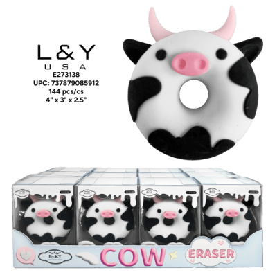 Cow Donut Erasers - 12/pk 12bx/cs cs.144