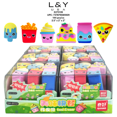 Food Theme Erasers - 12/pk 12bx/cs cs.144