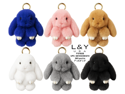 Furry Bunny Keychain - 12/pk 30bx/cs cs.360