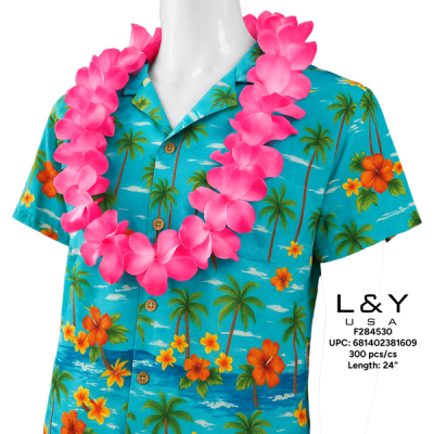 Gradient Pink Flower Lei - 12/pk 25bx/cs cs.300