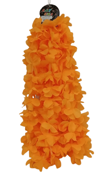 Solid Marigold Flower Leis - 12/pk 25bx/cs cs.300