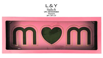 Pink Mom Box w/ Flower and Lights - 1/pk 10bx/cs cs.10