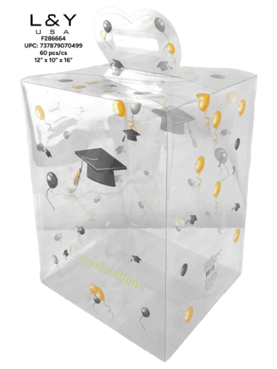 Clear Graduation Gift Box 16" - 12/pk 5bx/cs cs.60
