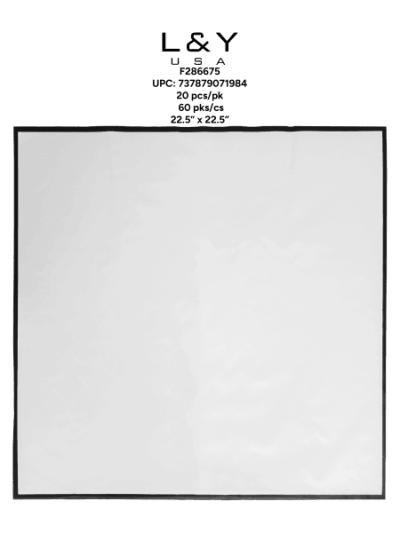 White Floral Paper with Black Trim - 20/pk 60bx/cs cs.60
