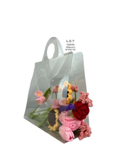 Clear Bag w/ Open Heart Design 35cm - 12/pk 10bx/cs cs.120