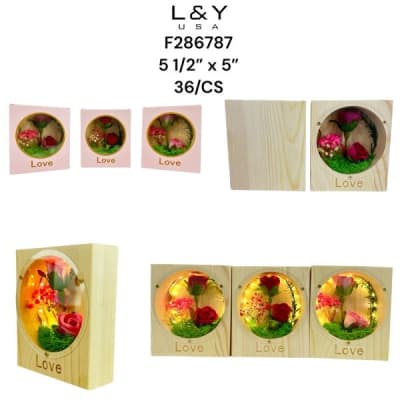 Wood Flower Dome - 12/pk 3bx/cs cs.36
