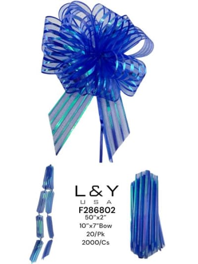 10" Royal Blue Gift Bow - 100/pk 20bx/cs cs.20