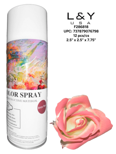 Brick Red Flower Spray - 1/pk 12bx/cs cs.12