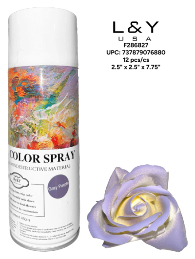 Gray Purple Flower Spray - 1/pk 12bx/cs cs.12