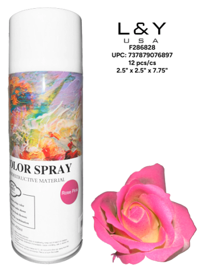 Rose Pink Flower Spray - 1/pk 12bx/cs cs.12