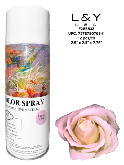 Pastel Pink Flower Spray - 1/pk 12bx/cs cs.12