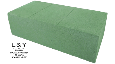 Oasis Green Foam for Real Flowers 23cm - 1/pk 48bx/cs cs.48