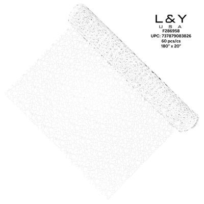 White Floral Decor Paper 60roll /cs - 12/pk 5bx/cs cs.60