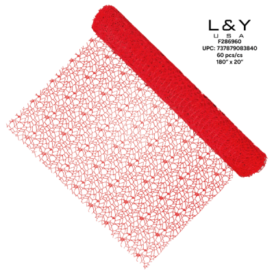 Red Floral Decor Paper Roll 60roll /cs - 12/pk 5bx/cs cs.60