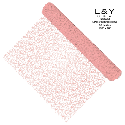 Blush Pink Floral Decor Paper Roll 60roll /cs - 12/pk 5bx/cs cs.60