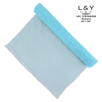Cyan Mesh with Foam Sprinkle - 12/pk 5bx/cs cs.60