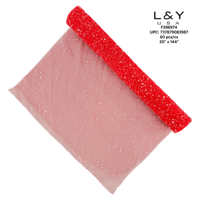 Red Mesh with Foam Sprinkle - 12/pk 5bx/cs cs.60