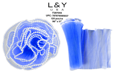 Royal Blue Color Ruffle Styled Flower Paper - 12/pk 10bx/cs cs.120