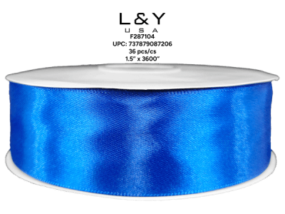 Blue Small Ribbon 1.5" - 15/pk 3bx/cs cs.36
