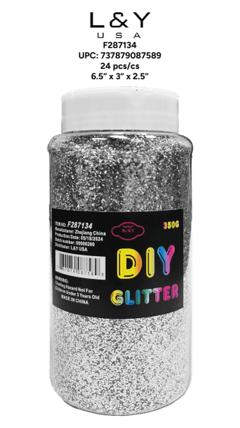 Gray Coarse Glitter Bottle - 1/pk 24bx/cs cs.24