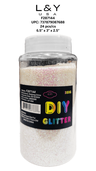 White Coarse Glitter Bottle - 1/pk 24bx/cs cs.24