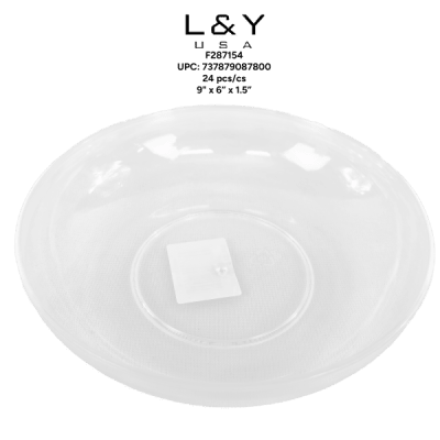 Plastic Plate 9*6.06*1.5 24ea - 1/pk 24bx/cs cs.24