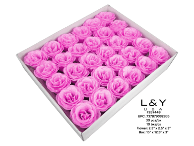 Pink Glitter Artificial Flower - 30/pk 10bx/cs cs.300