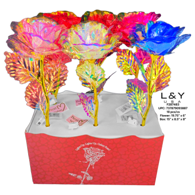 Large Iridescent Artifical Flower - 1/pk 18bx/cs cs.18