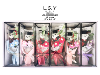 Graduation Bear Bouquet Display Box - 12/pk 4bx/cs cs.48