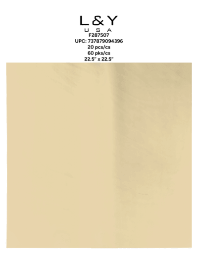 Plain Beige Translucent Floral Paper - 20/pk 60bx/cs cs.60