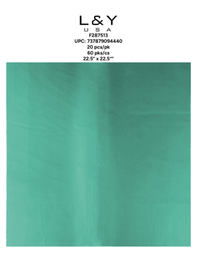 Plain Green Frosted Floral Paper - 20/pk 60bx/cs cs.60