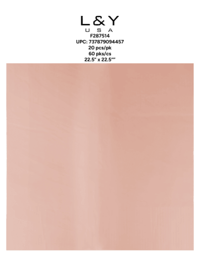 Plain Pink Translucent Floral Paper - 20/pk 60bx/cs cs.60
