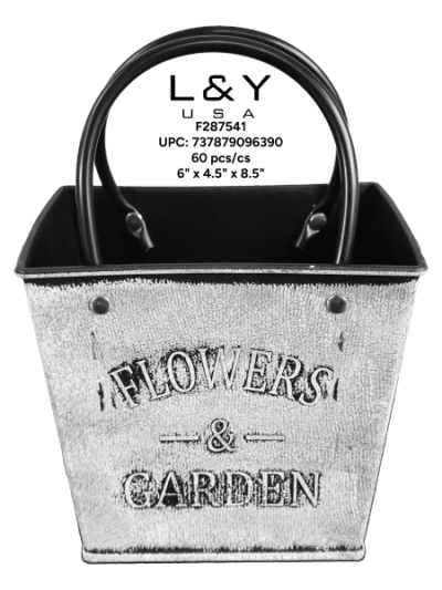 Rustic Flower Bacsket with Handles - 12/pk 5bx/cs cs.60