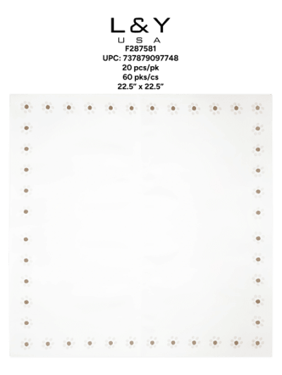 White Ollita de Barro Floral Paper - 20/pk 60bx/cs cs.60