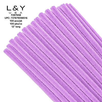 Purple Chenille Stems - 10/pk 100bx/cs cs.100